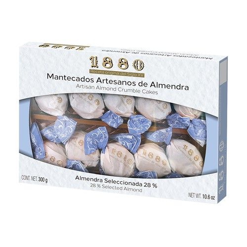 1880 Mantecados artesanos de almendra 300 g.