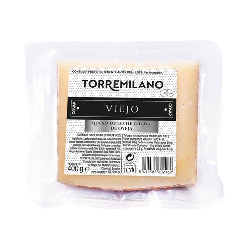TORREMILANO Queso de oveja curado Cuña, cuña.