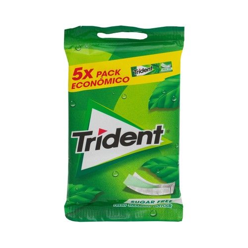 TRIDENT FRESH Chicles de clorofila en láminas, fresh 5 uds. 67,5 g.