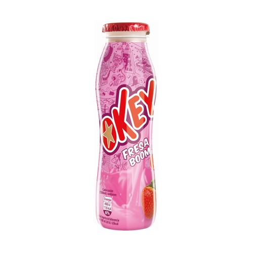 OKEY Mini Batido de fresa 188 ml.