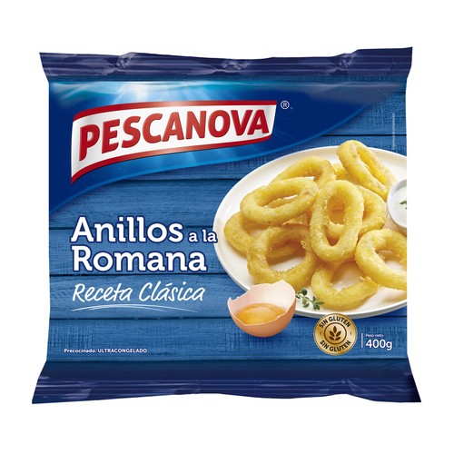 PESCANOVA Anillas pota a la romana, según receta clásica 400 g.