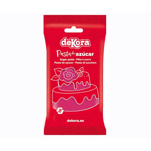 DEKORA Pasta de azúcar rosa 250 g.