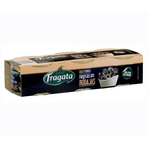 FRAGATA Aceitunas negras en rodajas pack 3 X 50 g.