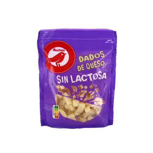 AUCHAN Dados de queso sin lactosa 150 g. Producto Alcampo