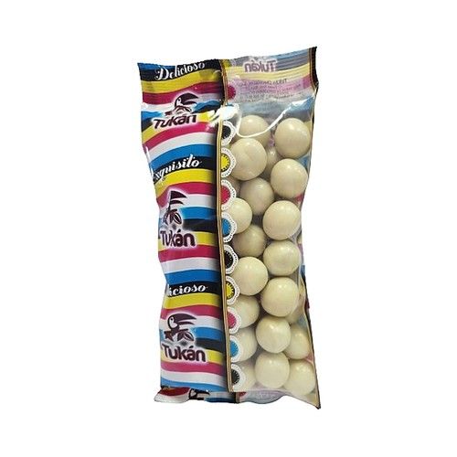TUKÁN Bolitas de maíz recibiertas de chocolate blanco 200 g.