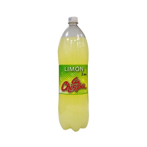 LA CHISPA Bebida refrescante con azúcares y edulcorantes con sabor a limón botella de 2 l.