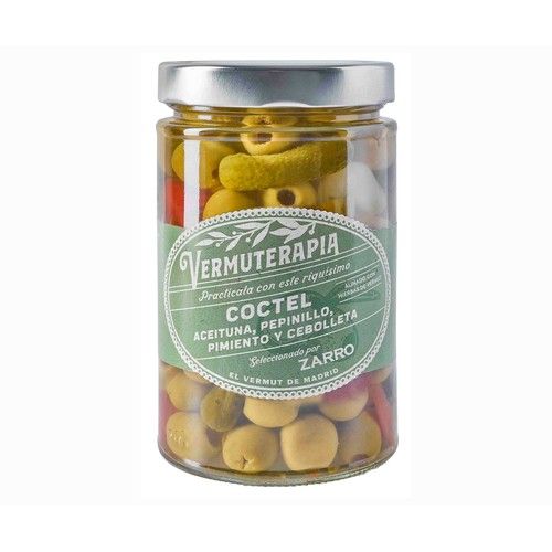 VERMUTERAPIA Coctel de aceituna, pepinillo, pimiento y cebolleta 350 g.