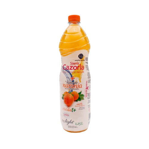 SIERRA CAZORLA Agua mineral más zumo de naranja sin azúcares añadidos 1,25 l.