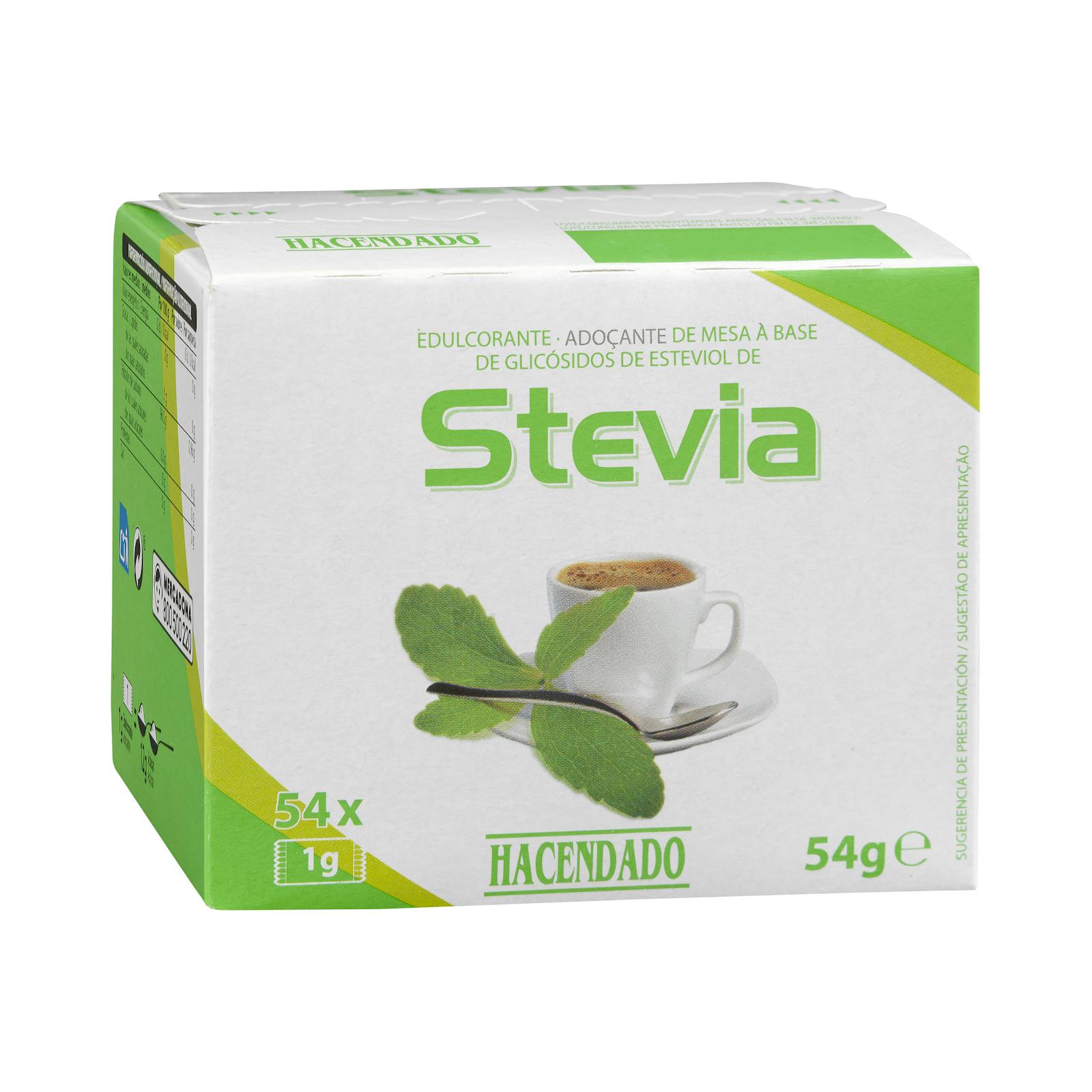 Edulcorante stevia en sobres Hacendado