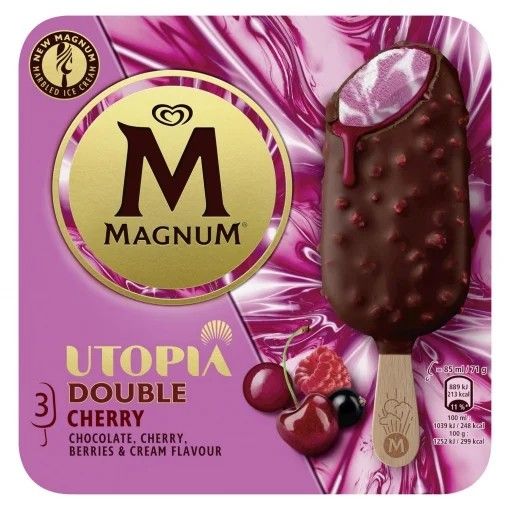 Bombón helado de frutas del bosque Utopia Magnum 3 ud.