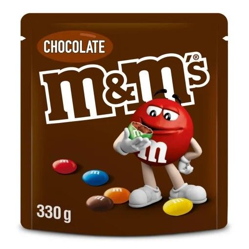 Grageas de chocolate con leche m&m's doy pack 330 g.