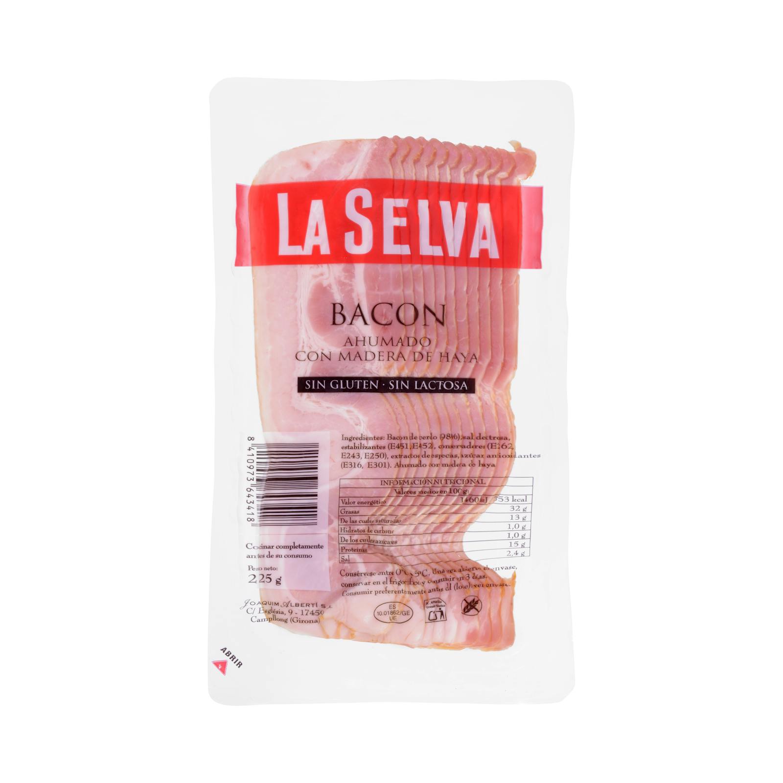 Bacón ahumado La Selva lonchas