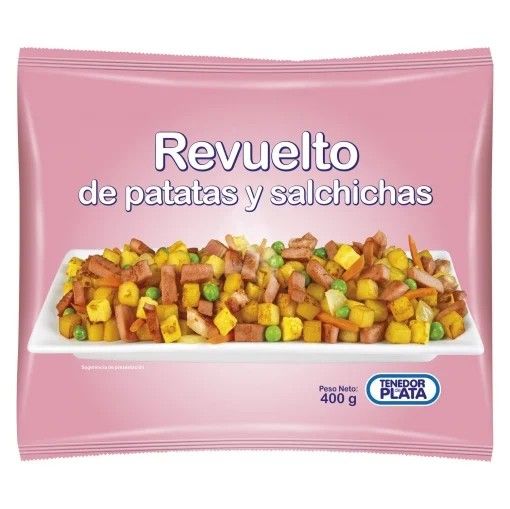 Revuelto de patatas y salchichas Tenedor de Plata 400 g.