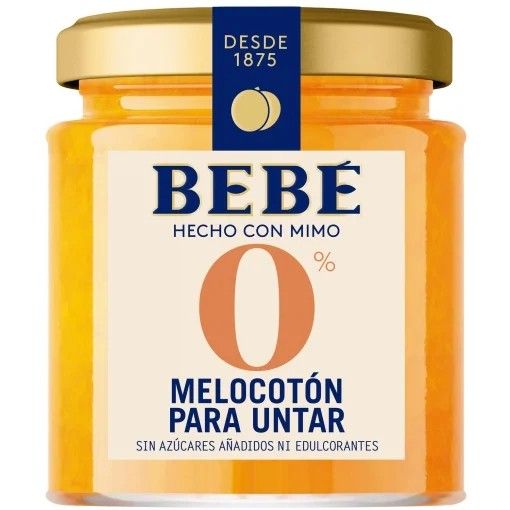 Melocotón para untar Bebé sin azúcar añadido 230 g.