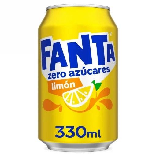 Fanta de limón Zero lata 33 cl.