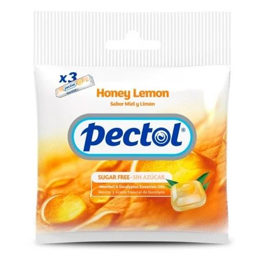Caramelo duro sabor miel y limón sin azúcar Damel pack 3 unidades de 93 g.