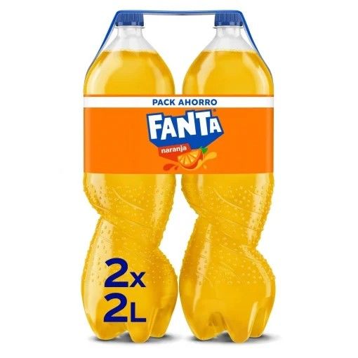 Fanta de naranja pack 2 botellas 2 l.