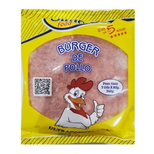 Hamburguesa de pollo congelada Simon´s Food 3x80g