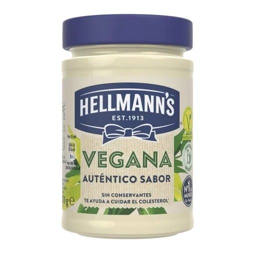 Salsa vegana Hellmann’s sin gluten y sin lactosa 270 g.
