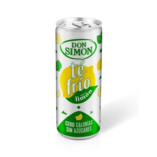 Don Simón té frío sabor limón sin calorías cero calorías lata 33 cl.
