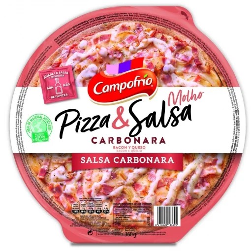 Pizza carbonara Pizza & Salsa Campofrío 360 g.