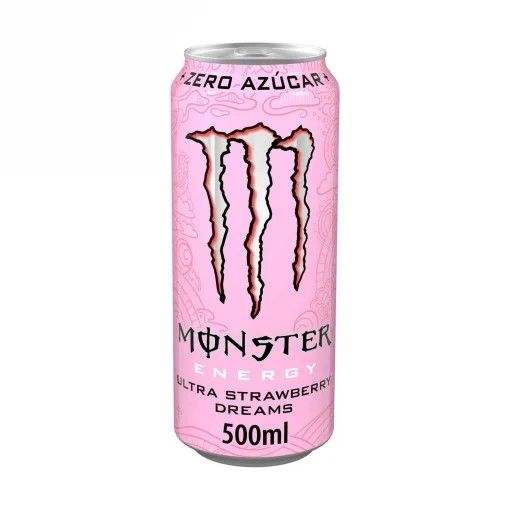 Monster Energy Bebida Energética Ultra Strawberry Dreams sin azúcar lata 500 ml.