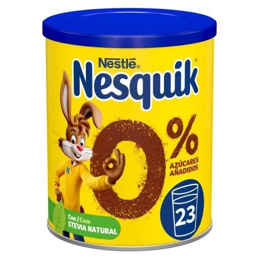 Cacao soluble sin azúcar añadido Nestlé Nesquik sin gluten 320 g.