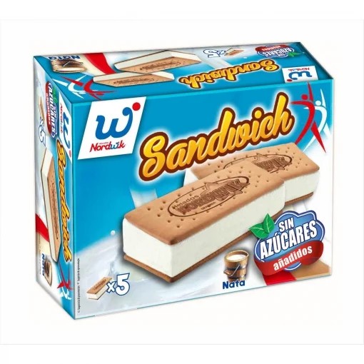 Sandwich de nata Nordwik 5 uds.