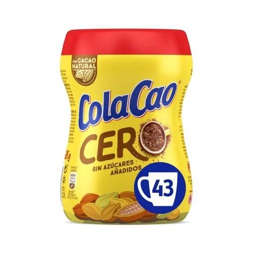 Cacao soluble Cola Cao Cero sin azúcar añadido 325 g.