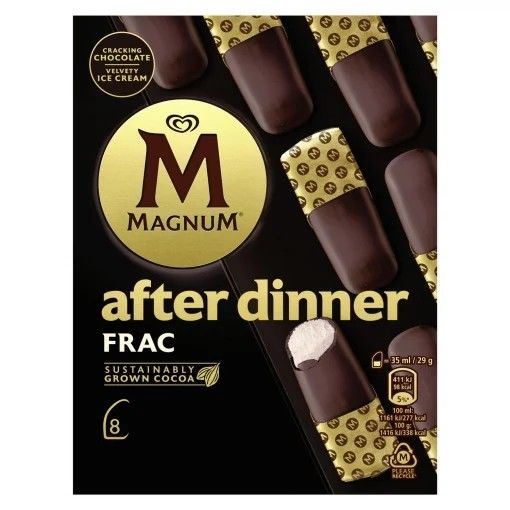 Helado Bombóm Magnum After Dinner Frac sin gluten 8 ud.