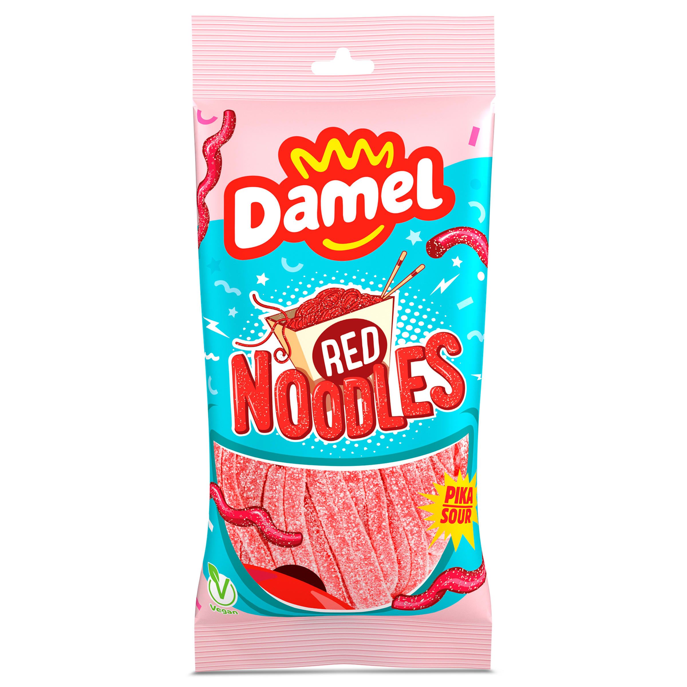 Golosinas red noodles Damel bolsa 200 g