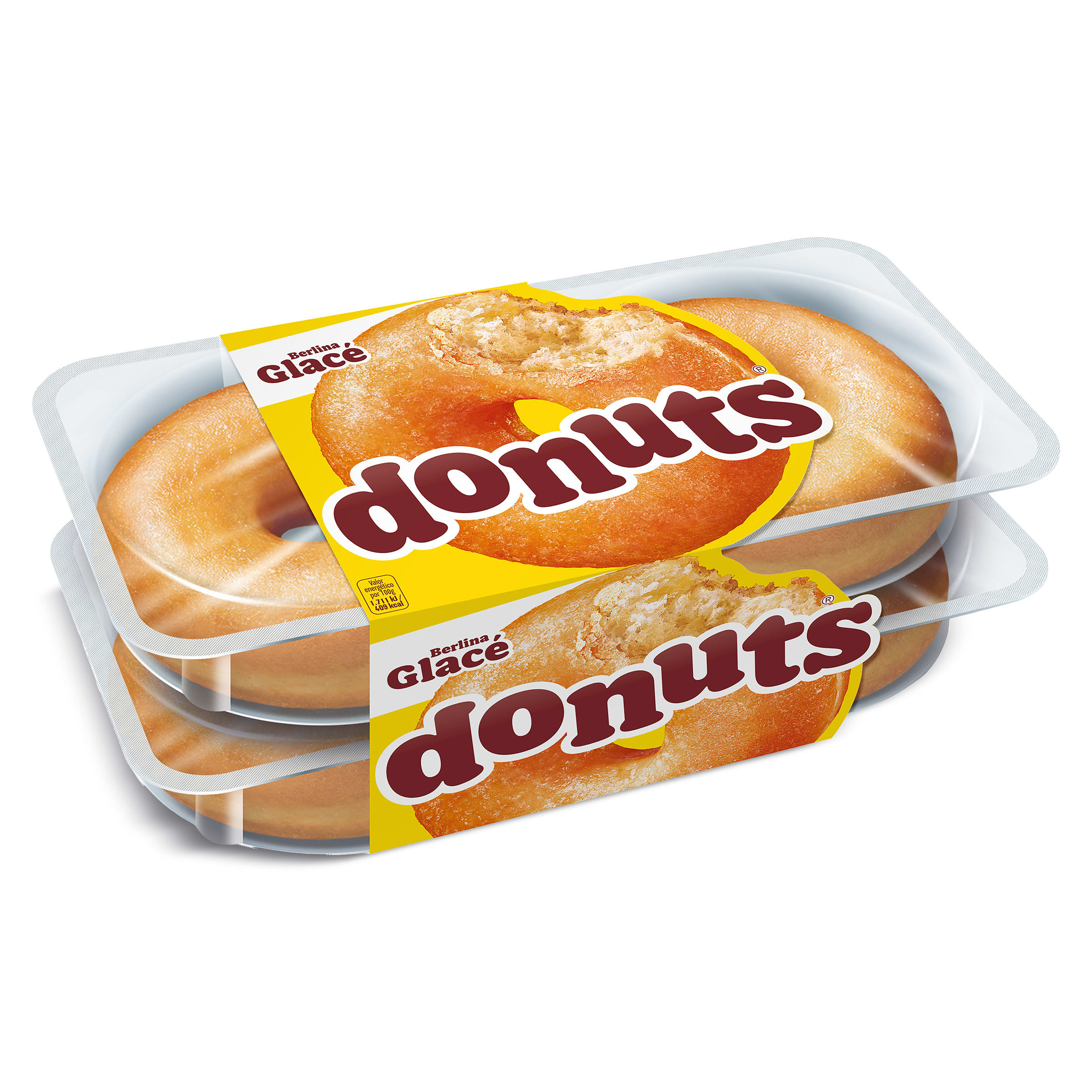 Berlinas glacé Donuts bandeja 4 unidades 208 g