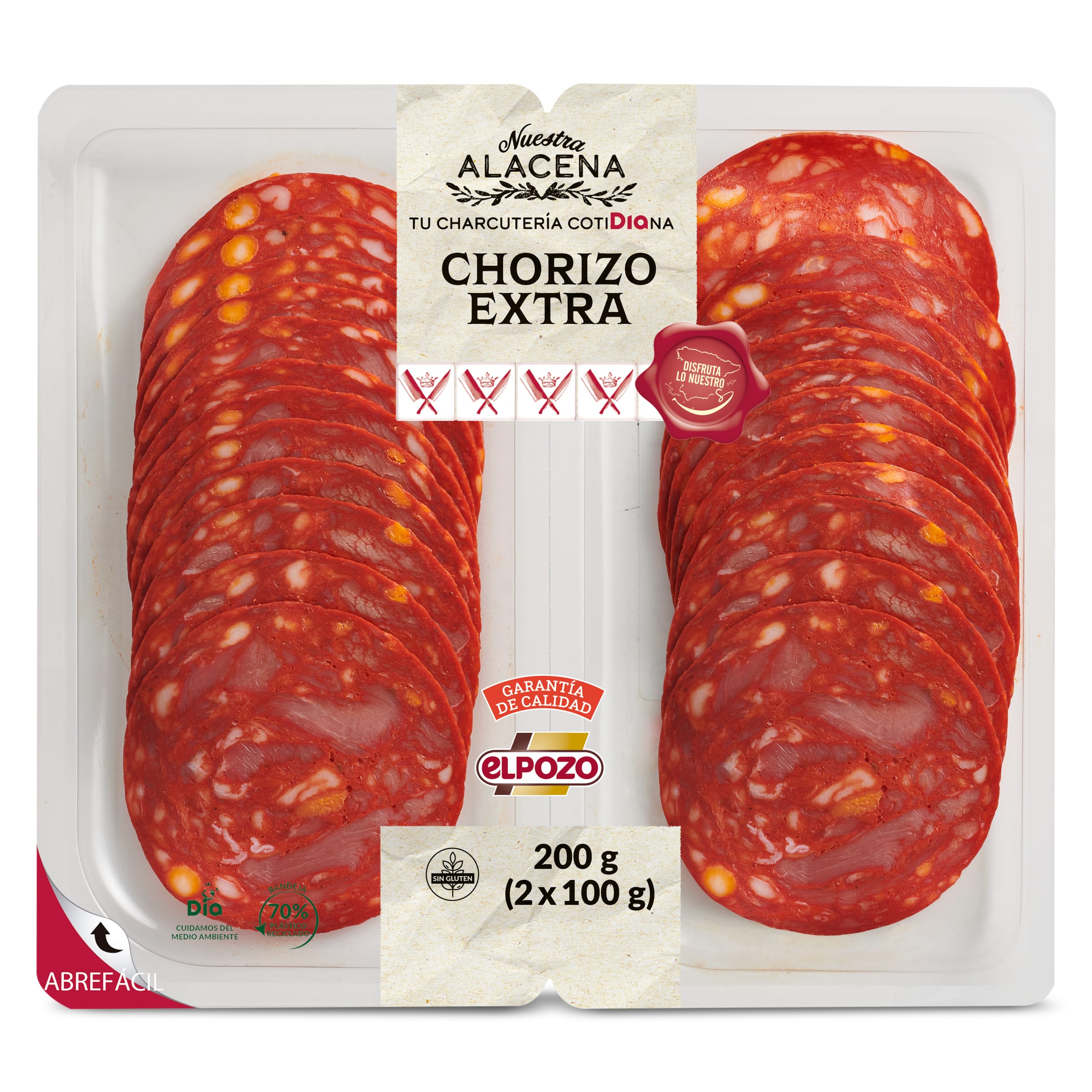 Chorizo extra Dia Nuestra Alacena 2 x 100 g