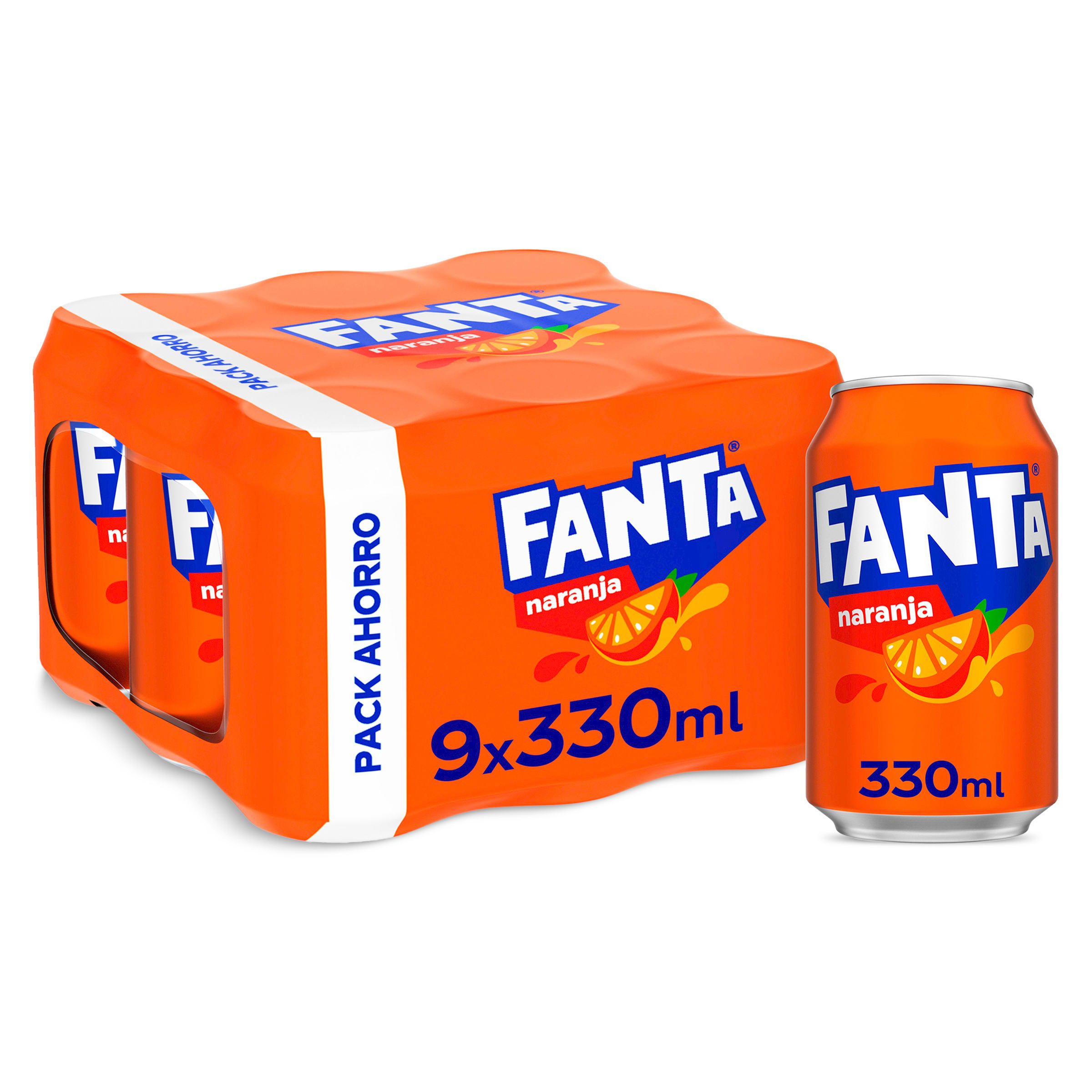 Fanta de naranja 9 x 330 ml