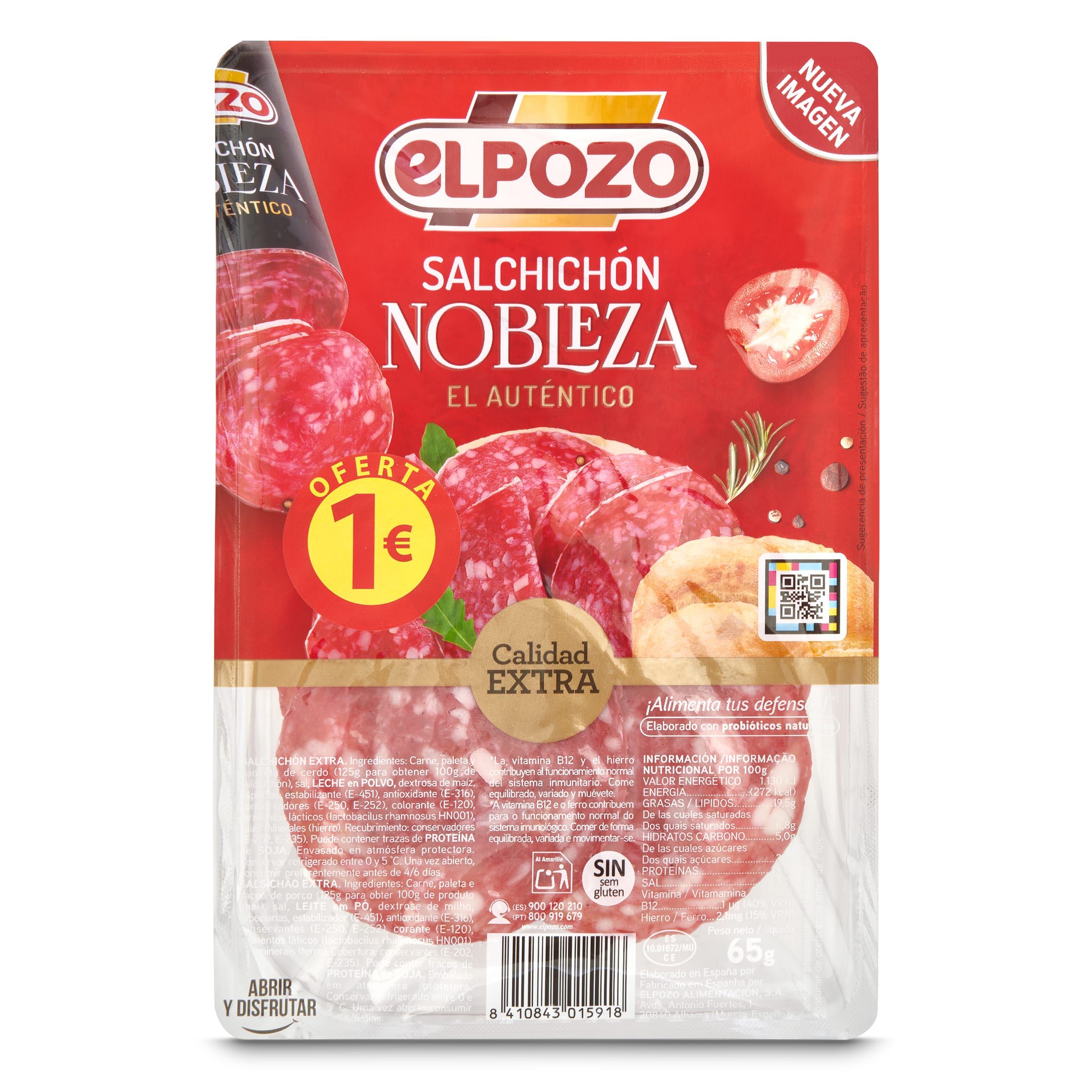 Salchichón nobleza Elpozo 65 g