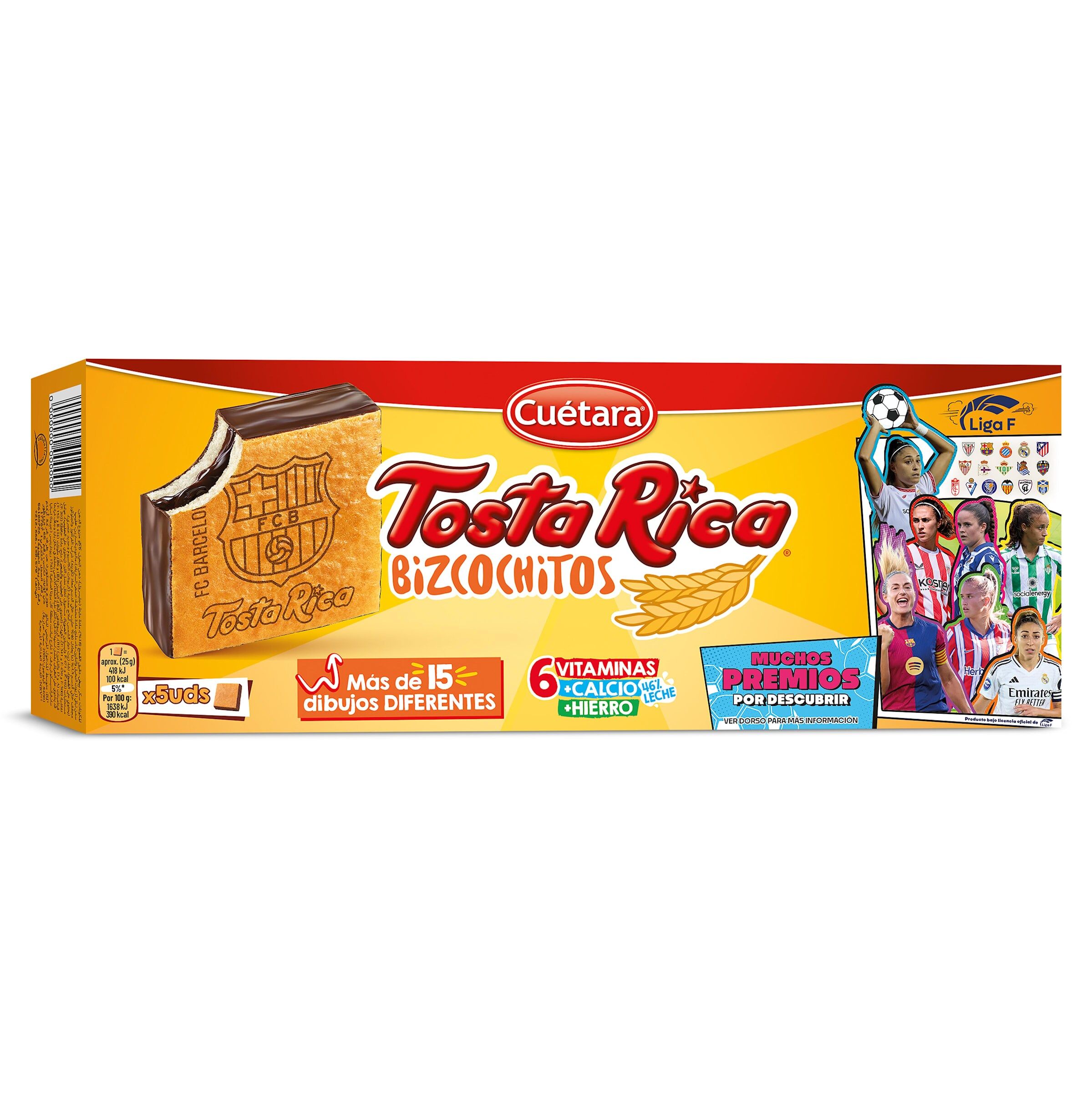 Bizcochitos rellenos Cuétara Tostarica caja 125 g