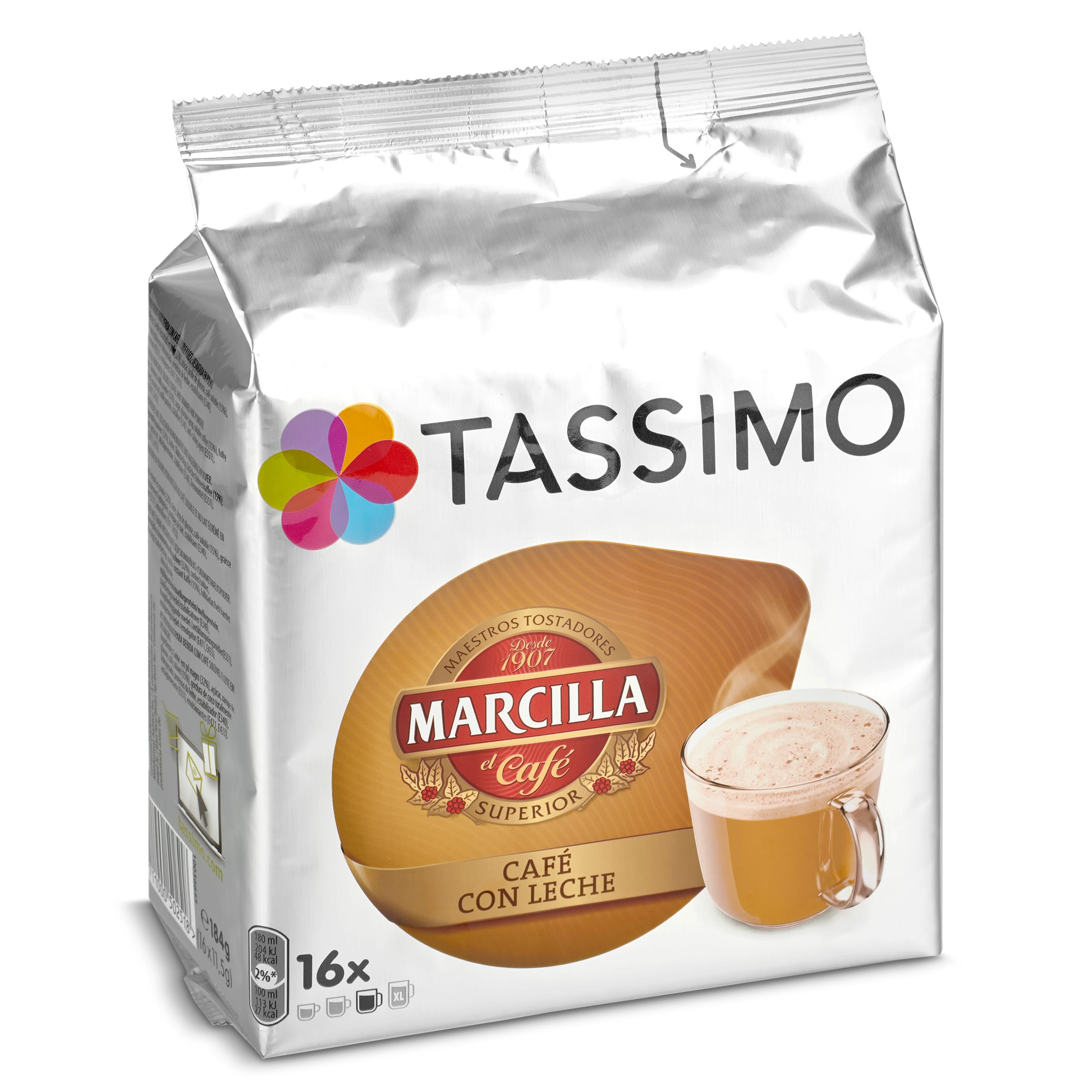 Cápsulas de café con leche Marcilla 16 unidades