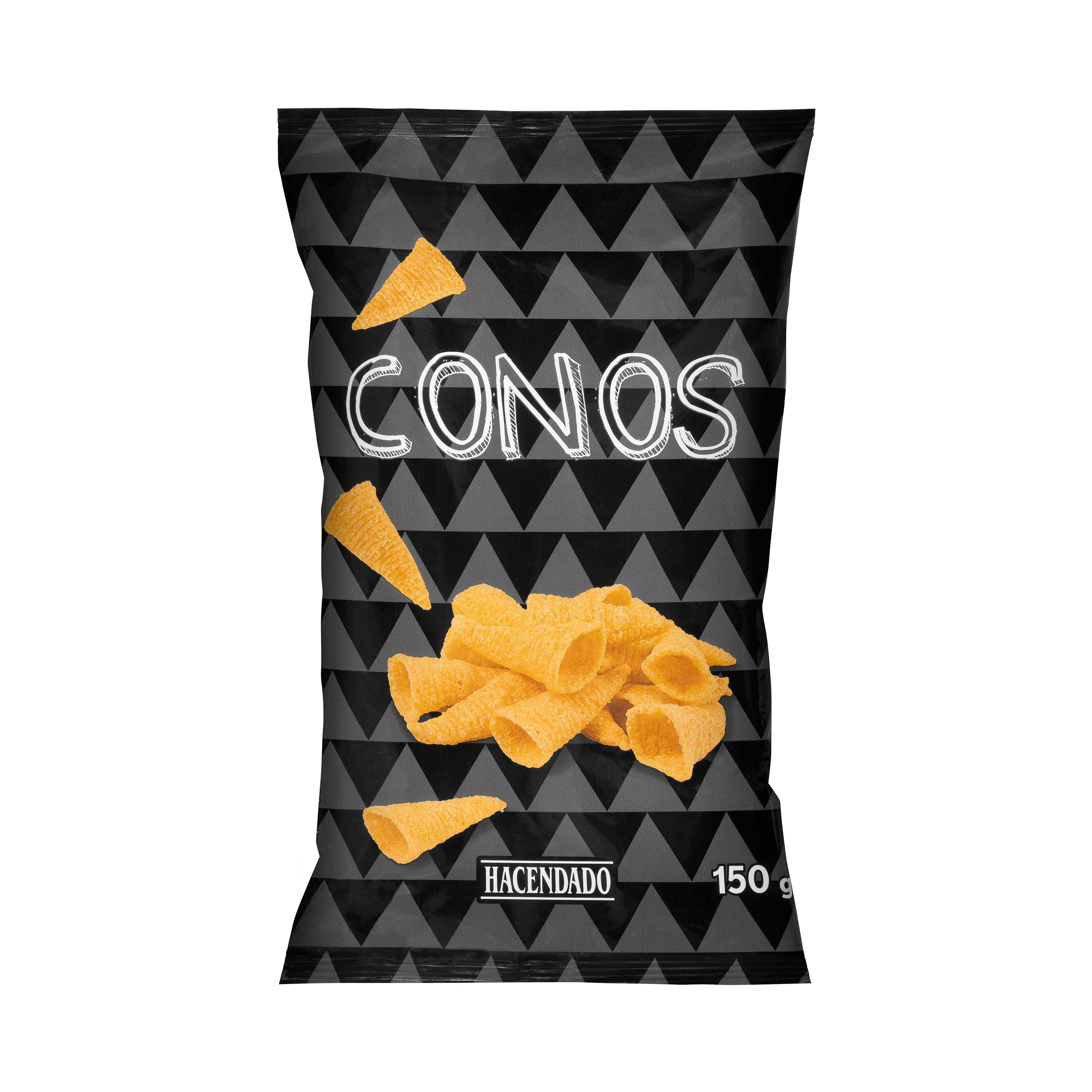 Conos sabor bacón y queso Hacendado