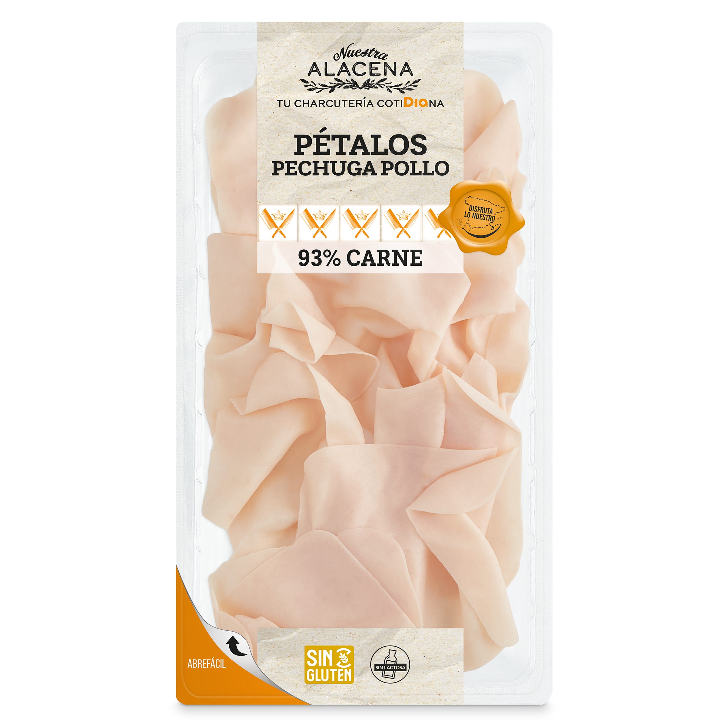Pétalos de pechuga de pollo Dia Nuestra Alacena 90 g