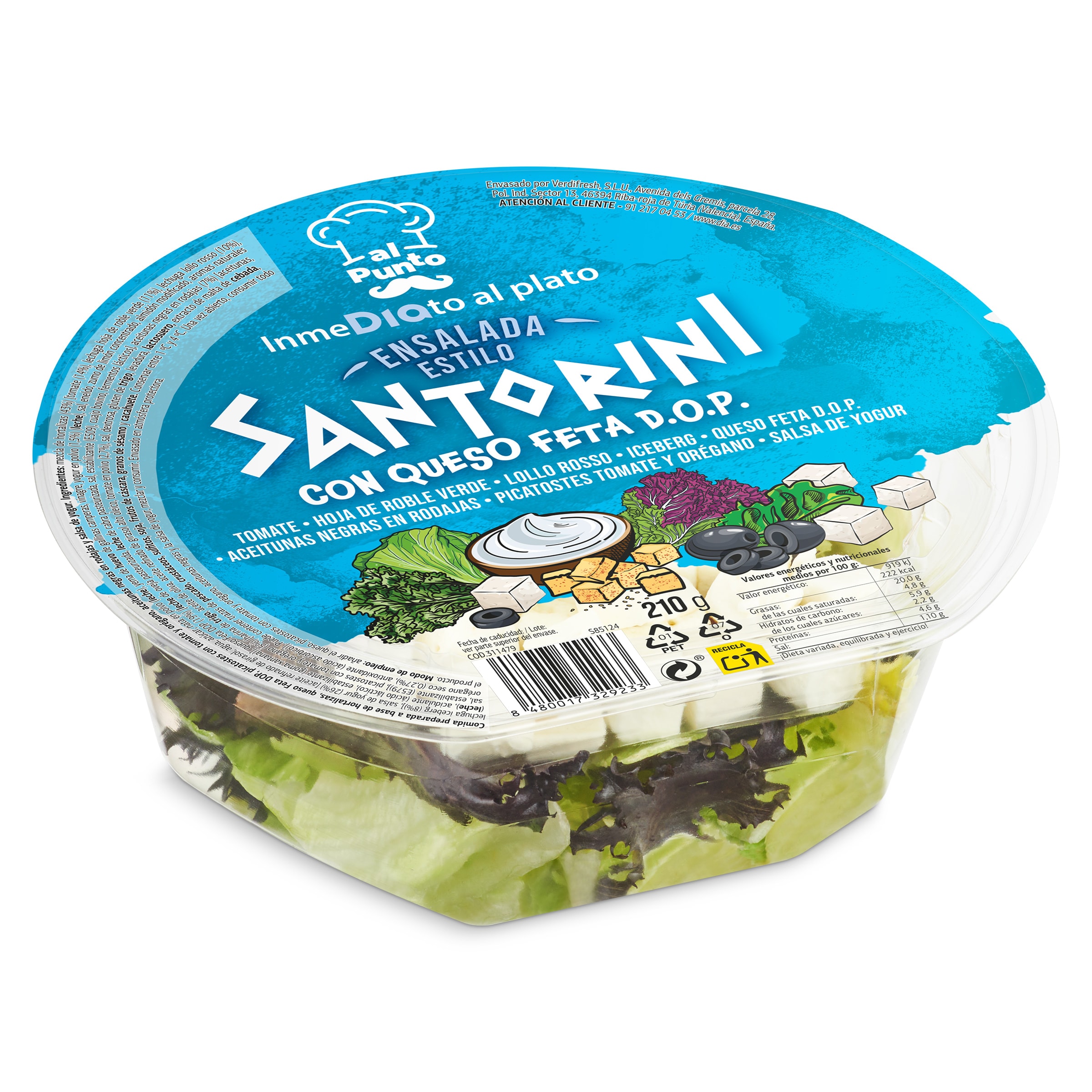 Ensalada Santorini Dia Al Punto 210 g