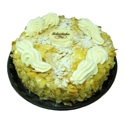 Tarta de nata con almendras 700 g.