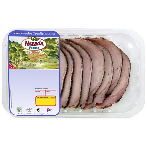 Bandeja con cinta de lomo de cerdo a la pimienta NEVADA