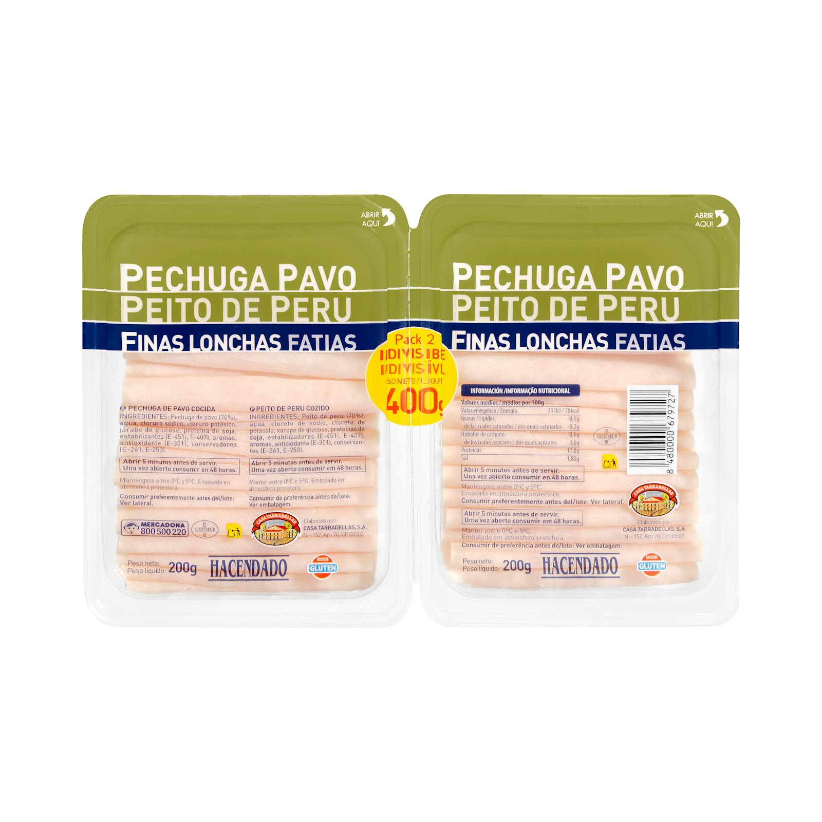 Pechuga de pavo Hacendado finas lonchas