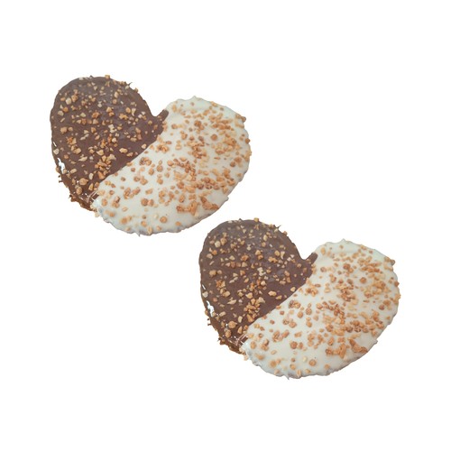 Palmera cobertura duo con crocanti 2 uds, 240 g.
