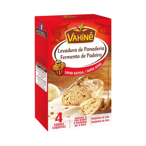 VAHINÉ Levadura rápida panadera 4 uds. x 4,6 g.