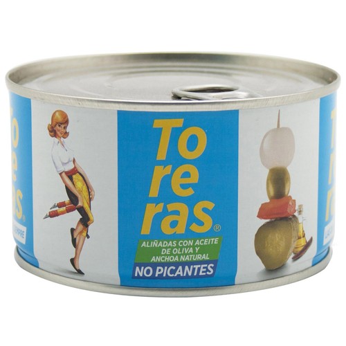 KIMBO Banderillas no picantes en aceite de oliva lata de 330 grs