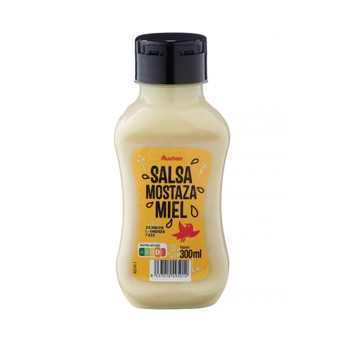 AUCHAN Salsa de mostaza y miel 300 ml Producto Alcampo.