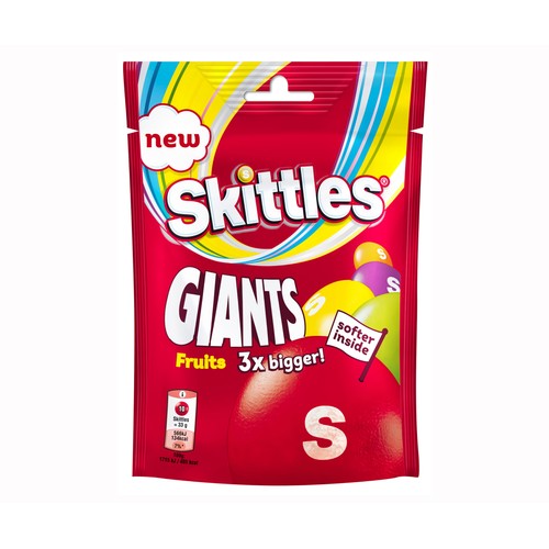 SKITTLES Caramelos giants fruity 132 g.