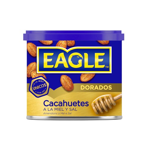 EAGLE Cacahuetes tostados con miel y sal Dorados 250 g.