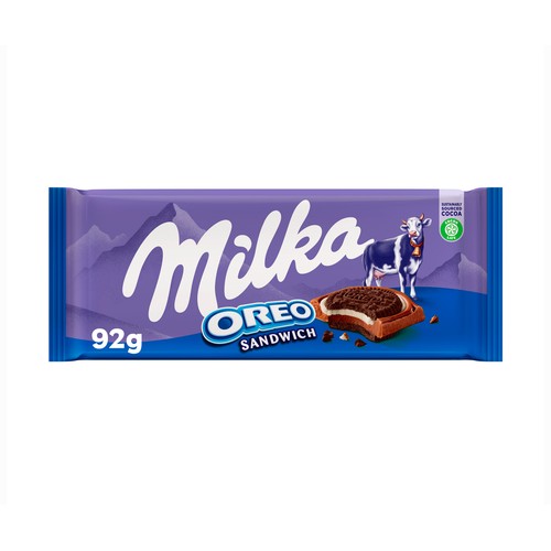MILKA Chocolate con leche Oreo 92 g.